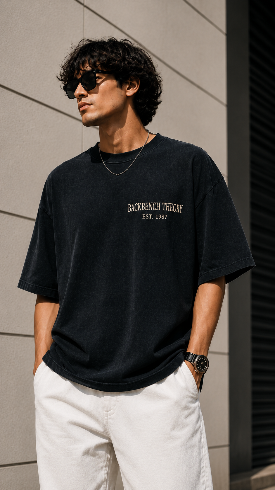BACKBENCH THEORY Oversized T-Shirt – Vintage Black