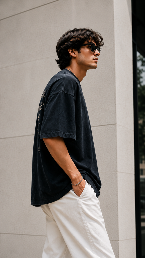 BACKBENCH THEORY Oversized T-Shirt – Vintage Black