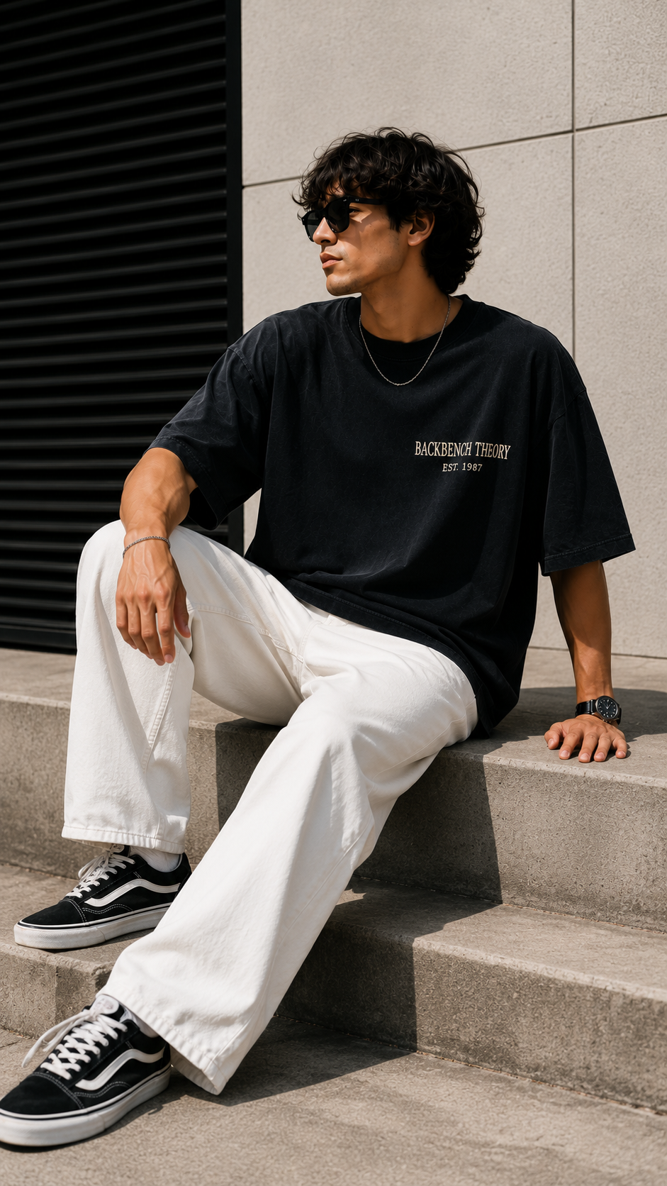 BACKBENCH THEORY Oversized T-Shirt – Vintage Black