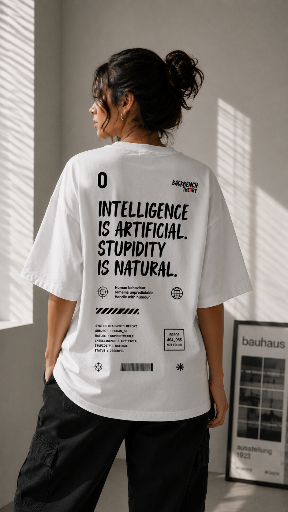 INTELLIGENCE IS ARTIFICIAL - Unisex Oversized T-Shirt – Off White