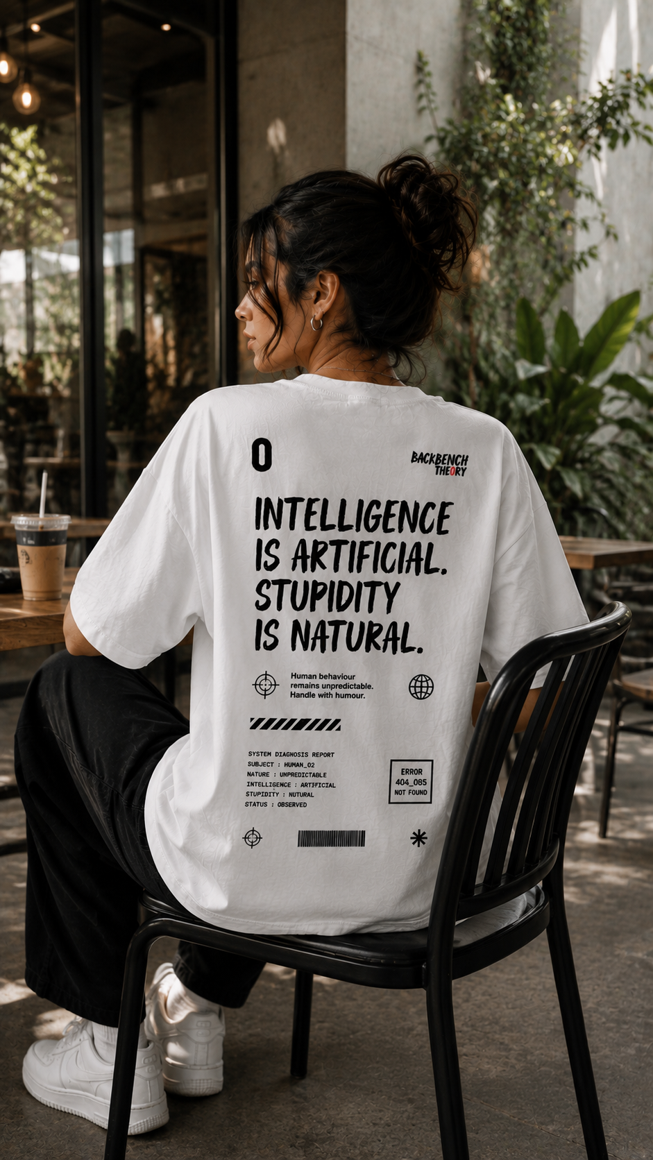 INTELLIGENCE IS ARTIFICIAL - Unisex Oversized T-Shirt – Off White