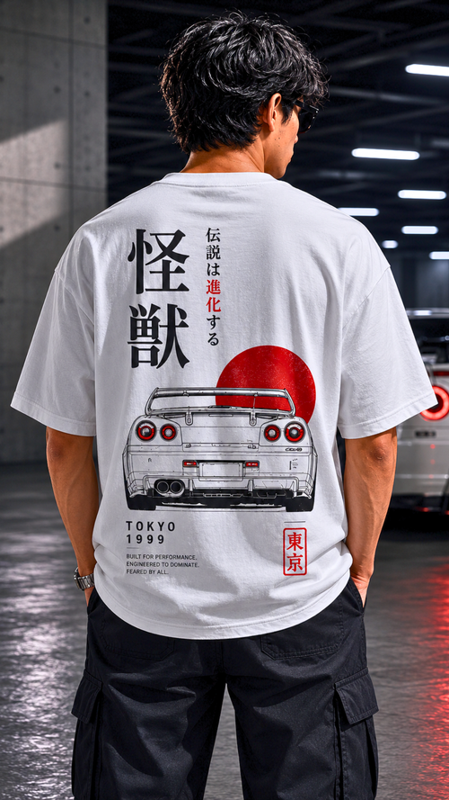 Kaiju Protocol Oversized T-Shirt – White