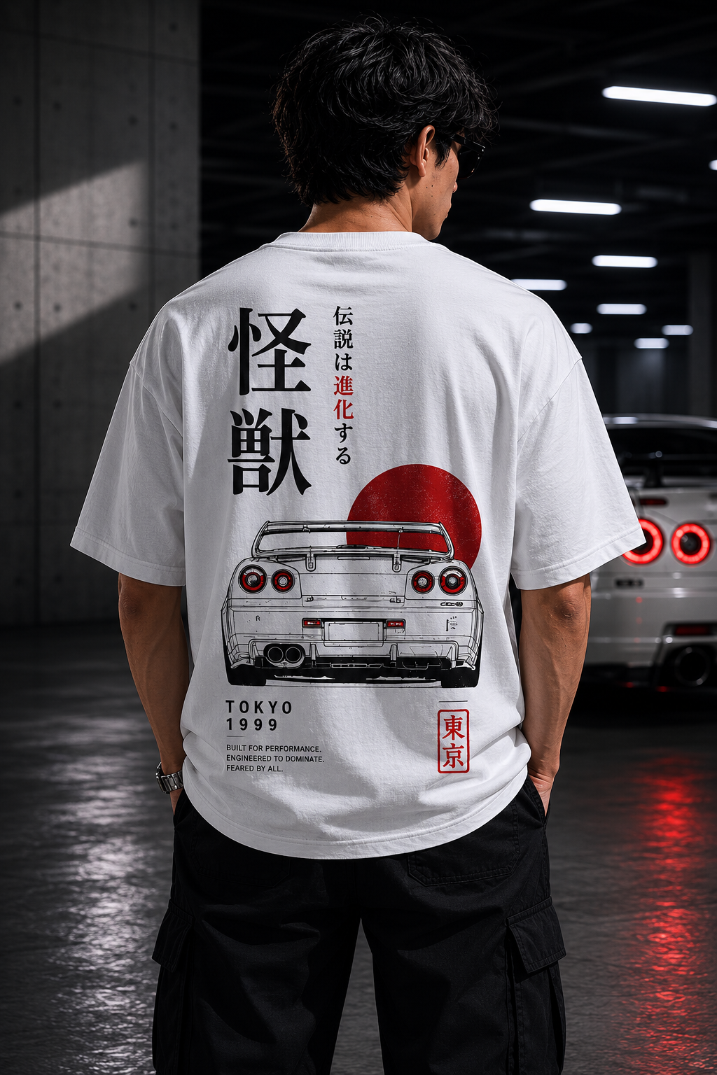 Kaiju Protocol Oversized T-Shirt – White