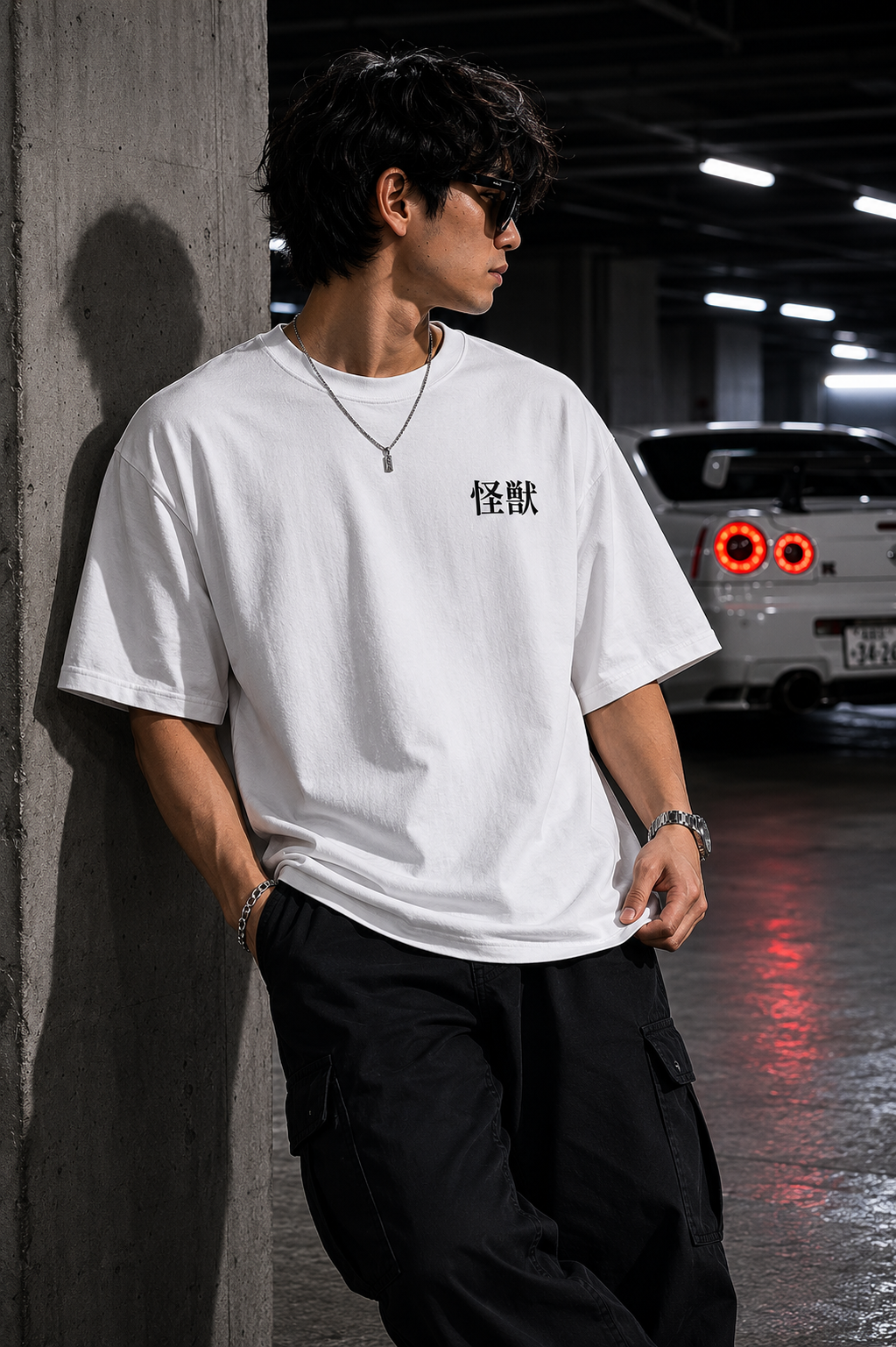Kaiju Protocol Oversized T-Shirt – White