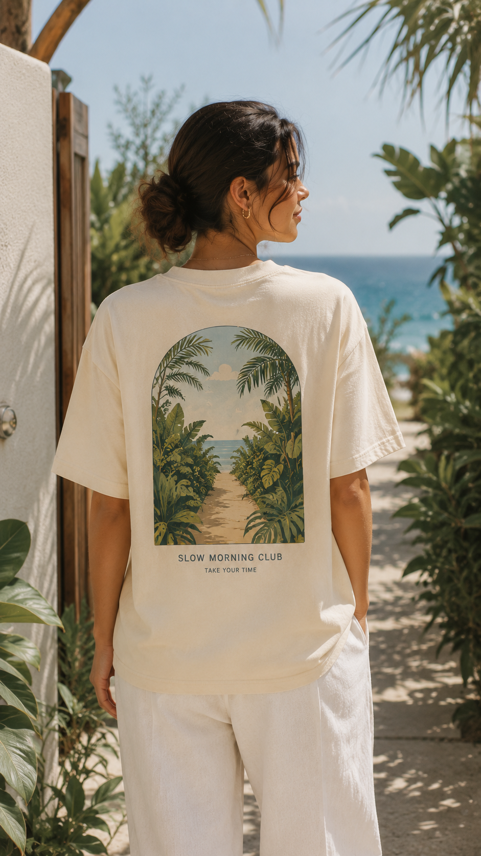 Slow Morning Club Oversized Tee for Women
