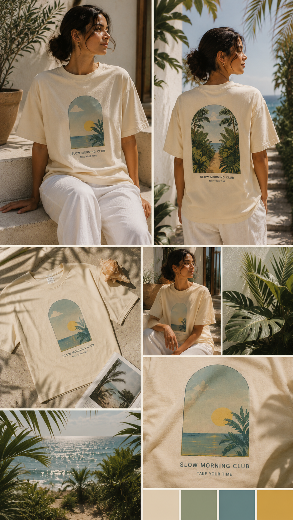 Slow Morning Club Oversized Tee for Women